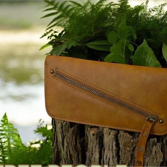 Free People Tan Vegan Leather Wristlet - Picture 1 of 14